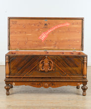 Load image into Gallery viewer, Lane Art Deco Cedar-Lined Hope Chest – Carved Front Blanket Trunk