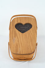 Load image into Gallery viewer, Longaberger Large Vegetable Basket 1995 β With Heart Lid, Liner, Protector & Card (15202)