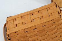 Load image into Gallery viewer, Longaberger Large Vegetable Basket 1995 β With Heart Lid, Liner, Protector & Card (15202)