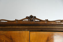 Load image into Gallery viewer, French Louis XV Style Burl Walnut 5 Door Armoire Wardrobe with Gilt Mirror, 105 Inch