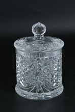 Load image into Gallery viewer, Large Cut Crystal Lidded Jar Candy Dish with Starburst Base