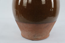Load image into Gallery viewer, Large Antique English Stoneware Crock Pot with Handles – Brown Glaze – 15" Tall