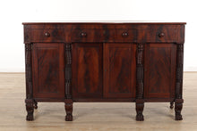 Load image into Gallery viewer, Large Flamed Mahogany Antique Buffet