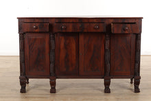 Load image into Gallery viewer, Large Flamed Mahogany Antique Buffet