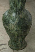 Load image into Gallery viewer, Large Chinese Green Dragon Lotus Floor Vase Carved Relief 36 Inch