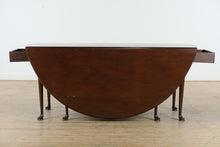 Load image into Gallery viewer, Large Mahogany Baker Dupree Drop Leaf Dining Table
