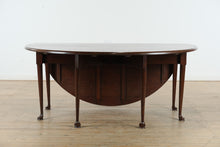 Load image into Gallery viewer, Large Mahogany Baker Dupree Drop Leaf Dining Table