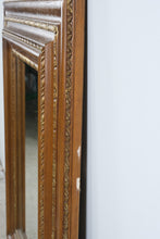 Load image into Gallery viewer, Traditional Carved Wood Beveled Wall Mirror Gold Gilt Trim 44 x 54
