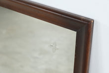 Load image into Gallery viewer, Vintage Mahogany Wall Mirror Etched Star Rosettes Large Rectangular Dresser Mirror