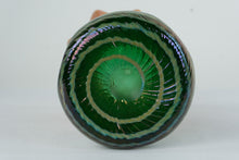 Load image into Gallery viewer, Extremely Rare Rindskopf Iridescent Art Glass Vase – 8-Ruffle Top, Twisted Rib, Dimpled Base – 12.75"