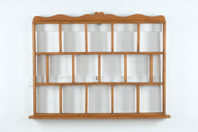 Load image into Gallery viewer, Vintage Wooden Wall Curio Shelf 45 x 34 Grid Display Rack