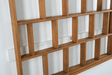 Load image into Gallery viewer, Vintage Wooden Wall Curio Shelf 45 x 34 Grid Display Rack