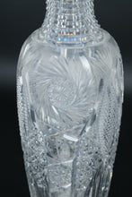 Load image into Gallery viewer, Large American Brilliant Cut Glass Vase – 14" Tall, Pinwheel Pattern