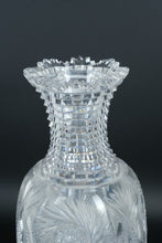 Load image into Gallery viewer, Large American Brilliant Cut Glass Vase – 14" Tall, Pinwheel Pattern