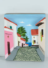 Load image into Gallery viewer, “Las Casitas” Venezuelan Handcrafted Wall Plaque – Colorful Margarita Island Village Scene