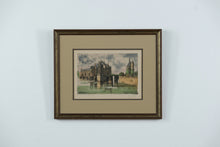 Load image into Gallery viewer, Charles Nollet “Le Château de Chenonceau” Original Hand-Colored Etching – Signed, Framed (21" x 17")