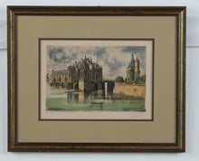 Load image into Gallery viewer, Charles Nollet “Le Château de Chenonceau” Original Hand-Colored Etching – Signed, Framed (21" x 17")