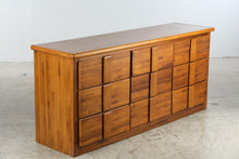 Load image into Gallery viewer, Lea Furniture Vintage Oak Nine Drawer Dresser with Sculptural Pulls