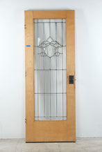 Load image into Gallery viewer, Vintage Leaded Beveled Glass Wood Door 30 x 79 5 Architectural Salvage