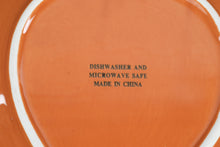 Load image into Gallery viewer, Set of 7 Ceramic Leaf Shaped Appetizer Plates Fall Colors Red White Green Orange 9"