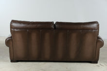 Load image into Gallery viewer, Pottery Barn Brown Leather Loveseat - Online Only