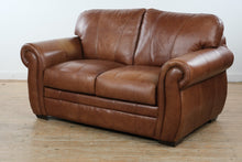 Load image into Gallery viewer, The Hamilton Rich Brown Leather Loveseat