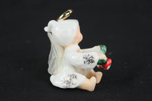 Load image into Gallery viewer, Leftons Japan Angel Figurine Ring Holder Cherry Accent Ceramic