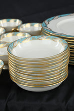 Load image into Gallery viewer, Vintage Lenox Belleville Sea Green 60 Piece China Dinnerware Set Service for 12 USA