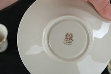 Load image into Gallery viewer, Lenox Holiday Cup and Saucer Set 2 Holly Berry Gold Trim USA