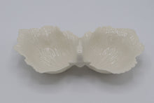 Load image into Gallery viewer, Lenox Monticello Collection Ivory Porcelain Double Leaf Handled Nut / Candy Dish – Made in USA