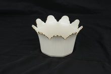 Load image into Gallery viewer, Lenox Meridian Collection Ivory Porcelain Centerpiece Bowl Gold Trim Scalloped