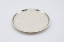 Load image into Gallery viewer, Lenox Ivory Porcelain Scrollwork Plate Silver Platinum Trim 6 Inch USA