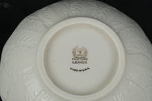 Load image into Gallery viewer, Lenox Ivory Porcelain Nut Dish Gold Trim Embossed Leaf Bowl 5” Made in USA