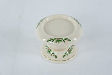 Load image into Gallery viewer, Lenox Holiday Pillar Candle Holder Holly Berry Gold Trim
