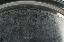 Load image into Gallery viewer, Large Oval Leonard EP Silverplate Serving Tray with Engraved Floral Design