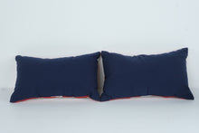 Load image into Gallery viewer, Set of 2 Patriotic “Let Freedom Ring” Lumbar Pillows – Red White & Blue Americana Decor