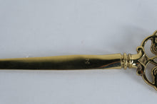 Load image into Gallery viewer, Virginia Metalcrafters Brass Letter Opener – Ornate Pierced Handle – 9” Desk Accessory
