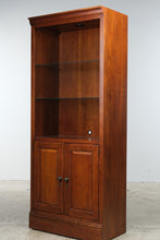 Load image into Gallery viewer, Lexington Solid Wood Library Bookcase Cabinet with Glass Shelves and Lighting