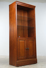Load image into Gallery viewer, Lexington Solid Wood Library Bookcase Cabinet with Glass Shelves and Lighting