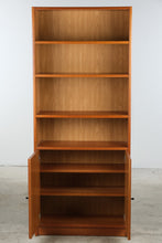 Load image into Gallery viewer, Contemporary Cherry Bookcase Cabinet with Storage Doors and Adjustable Shelves