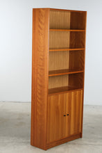 Load image into Gallery viewer, Contemporary Cherry Bookcase Cabinet with Storage Doors and Adjustable Shelves