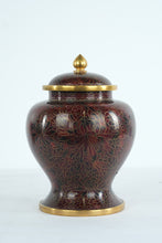 Load image into Gallery viewer, Cloisonné Enamel Ginger Jar with Floral Motif and Gilt Mounts