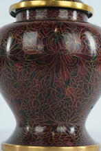 Load image into Gallery viewer, Cloisonné Enamel Ginger Jar with Floral Motif and Gilt Mounts