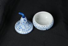 Load image into Gallery viewer, Blue White Porcelain Gourd Shaped Covered Trinket Box Ginger Jar 4.75 Inch