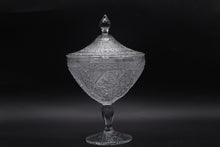 Load image into Gallery viewer, Bryce Brothers Regal Paneled Forget Me Not EAPG Covered Compote 1883