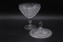 Load image into Gallery viewer, Bryce Brothers Regal Paneled Forget Me Not EAPG Covered Compote 1883