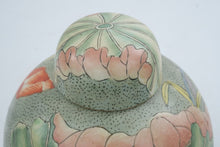 Load image into Gallery viewer, Vintage Macau Hand Painted Porcelain Ginger Jar Pink Lotus Floral 9 Inch
