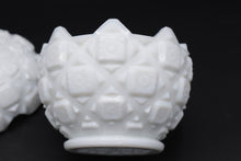 Load image into Gallery viewer, Westmoreland Old Quilt Milk Glass Covered Candy Dish 6 Inch