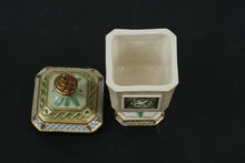 Load image into Gallery viewer, Fitz & Floyd Classics Georgian Collection Lidded Sugar Jar – Handcrafted Ceramic with Dove Motif, 7” Tall