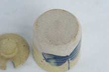 Load image into Gallery viewer, Stoneware Lidded Sugar Jar with Blue Floral Motif